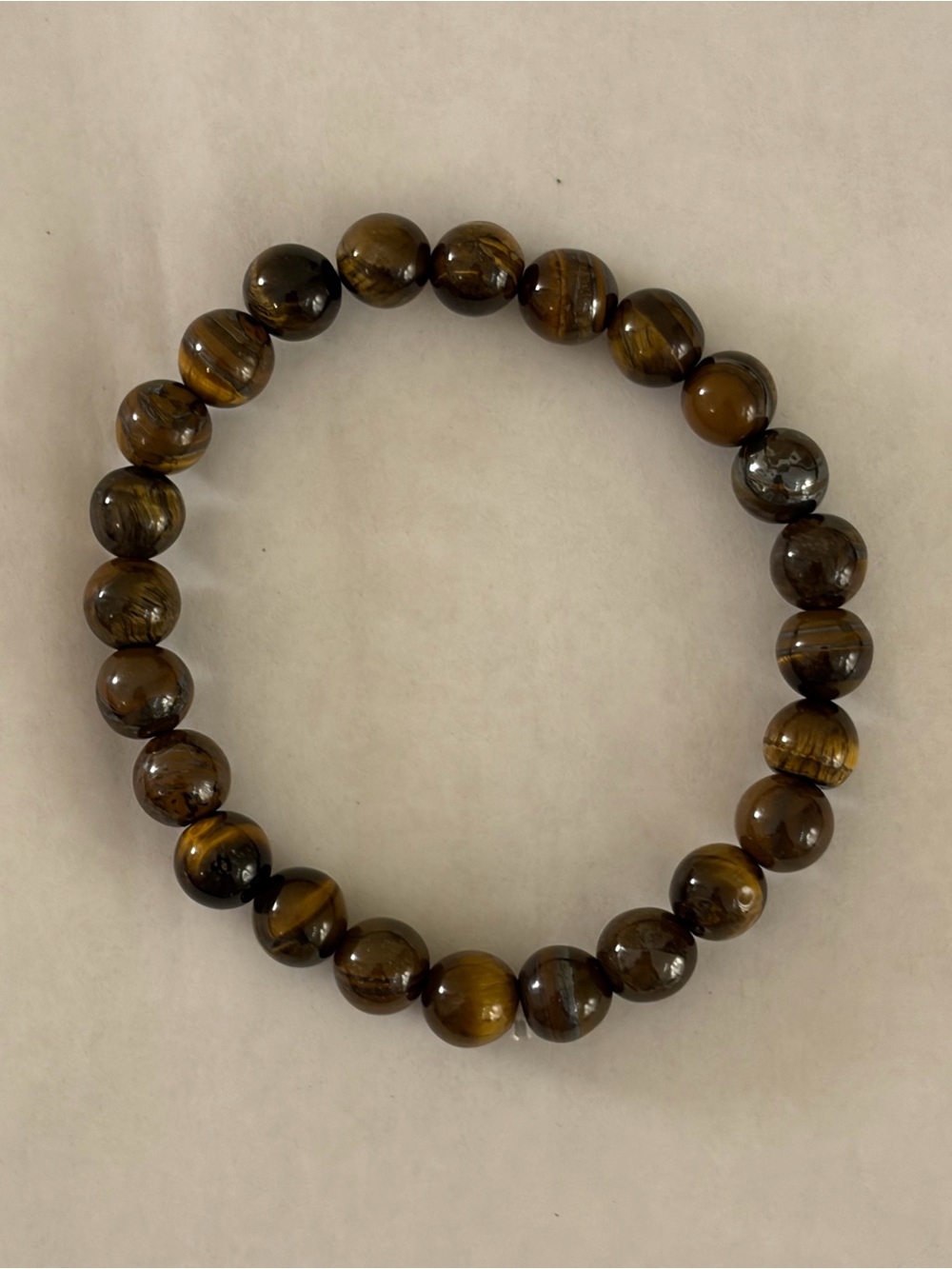 Yellow Tiger Eye 8mm Beaded Stretch Bracelet Unisex